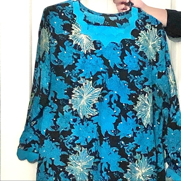 2 Piece Pakistani Shalwar Kameez Self Print Kurta with Sequins Embroidery - Picture 2 of 5